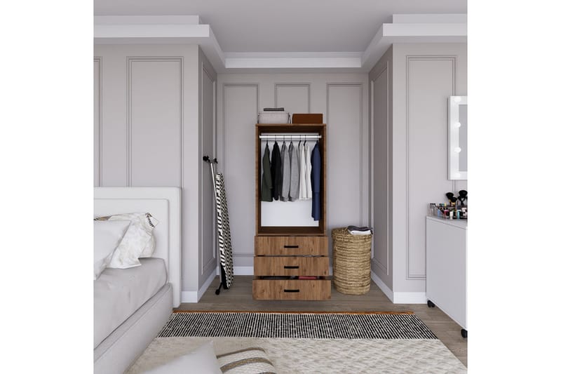 Haaken Garderob 60x174,8 cm - Brun - Förvaring - Sko- & klädförvaring - Garderober & garderobssystem