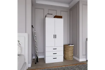 Haaken Garderob 60x174,8 cm - Mattvit - Förvaring - Sko- & klädförvaring - Garderober & garderobssystem