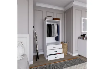 Haaken Garderob 60x174,8 cm - Mattvit - Förvaring - Sko- & klädförvaring - Garderober & garderobssystem
