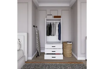 Haaken Garderob 60x174,8 cm - Mattvit - Förvaring - Sko- & klädförvaring - Garderober & garderobssystem