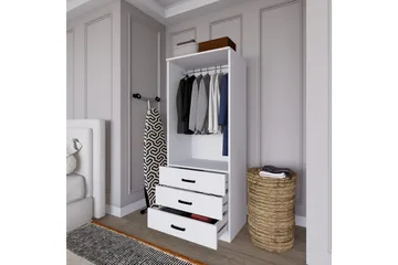 Haaken Garderob 60x174,8 cm - Mattvit - Förvaring - Sko- & klädförvaring - Garderober & garderobssystem