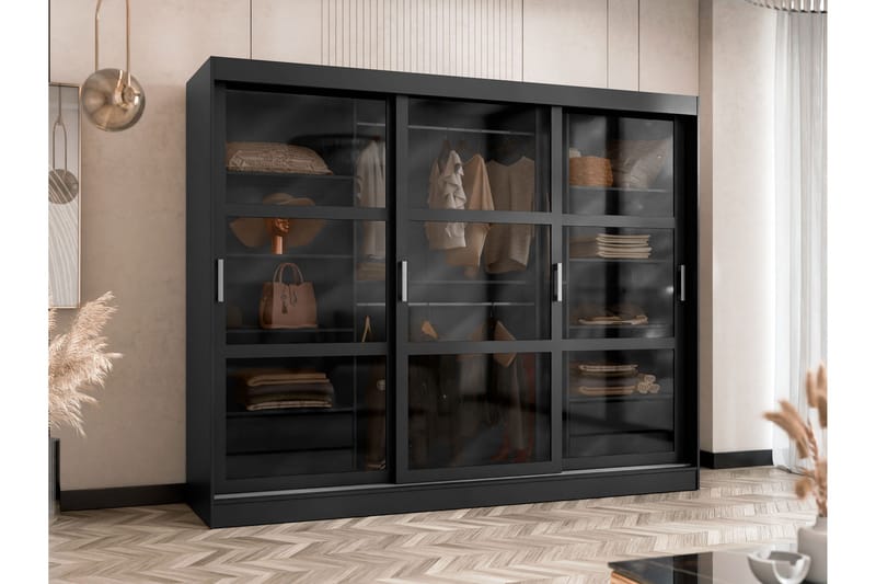 Harvans Garderob 250x203 cm - Svart - Förvaring - Sko- & klädförvaring - Garderober & garderobssystem