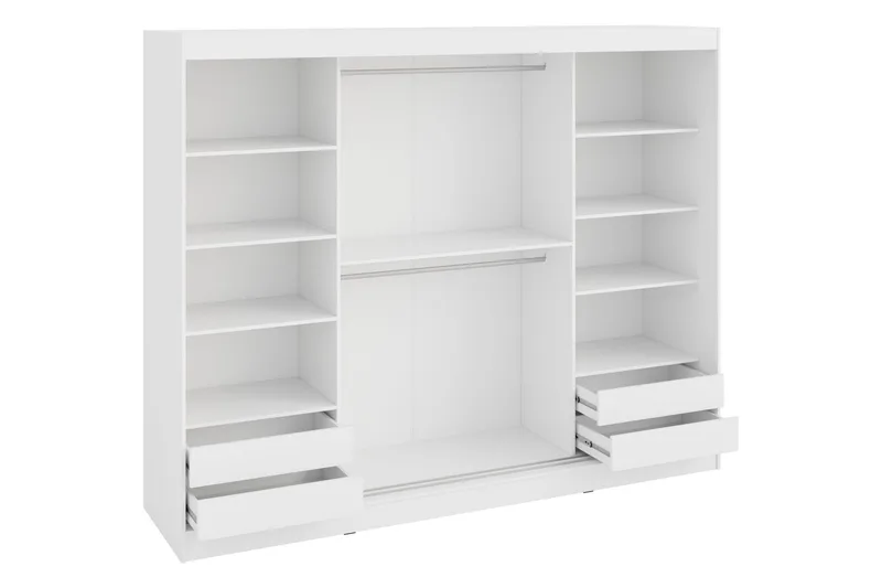 Harvans Garderob 250x203 cm - Vit - Förvaring - Sko- & klädförvaring - Garderober & garderobssystem