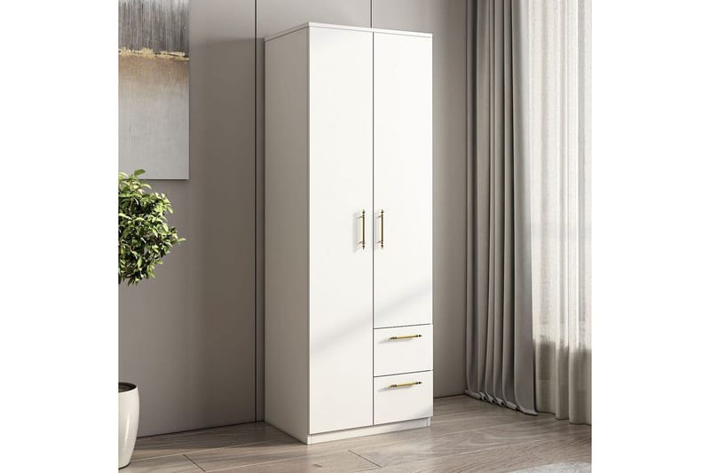 Hearst Garderobsskåp 60x171,8 cm - Vit - Förvaring - Skåp - Garderobsskåp
