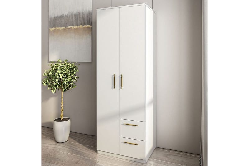 Hearst Garderobsskåp 60x171,8 cm - Vit - Förvaring - Skåp - Garderobsskåp