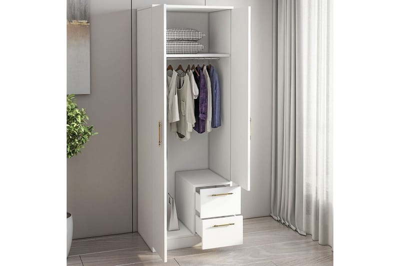 Hearst Garderobsskåp 60x171,8 cm - Vit - Förvaring - Sko- & klädförvaring - Garderober & garderobssystem