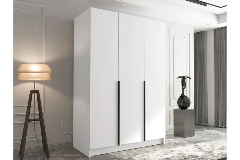 Herrljunga Garderob 150 cm - Vit/Svart - Förvaring - Sko- & klädförvaring - Garderober & garderobssystem