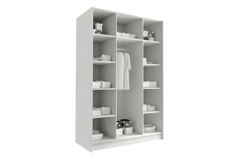 Herrljunga Garderob med Spegel 150 cm - Kashmir/Svart - Förvaring - Sko- & klädförvaring - Garderober & garderobssystem