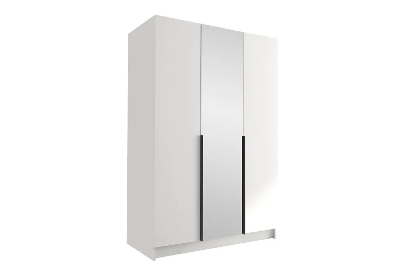 Herrljunga Garderob med Spegel 150 cm, Vit/Svart