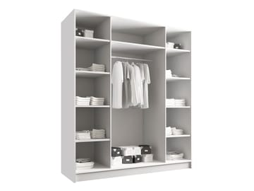 Herrljunga Garderob med Spegel 200x215 cm - Brun/Svart/Spegel - Förvaring - Sko- & klädförvaring - Garderober & garderobssystem