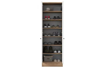 Hooda Garderob 59,8x182,8 cm Brun/Vit - Hanah Home - Möbler - Hall & entré - Möbelset för hall & entré