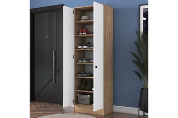 Hooda Garderob 59,8x182,8 cm Brun/Vit - Hanah Home - Möbler - Hall & entré - Möbelset för hall & entré