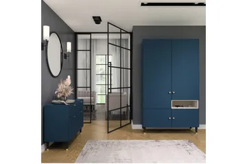 Includo Garderob 120x205 cm - Blå - Förvaring - Sko- & klädförvaring - Garderober & garderobssystem
