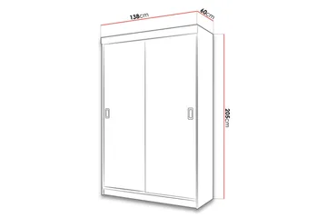 Isolaz Garderob m. Spegel 138x205 cm - Förvaring - Sko- & klädförvaring - Garderober & garderobssystem