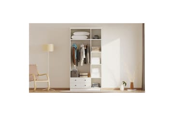 Ivon Garderob 105x210 cm - Matt Vit - Förvaring - Sko- & klädförvaring - Garderober & garderobssystem