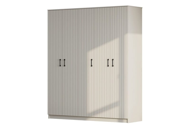 Ivon Garderob 175x184 cm - Matt Vit - Förvaring - Sko- & klädförvaring - Garderober & garderobssystem