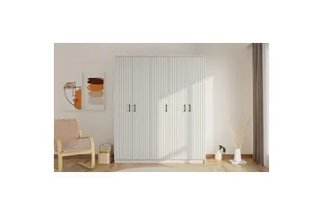 Ivon Garderob 175x184 cm - Matt Vit - Förvaring - Sko- & klädförvaring - Garderober & garderobssystem