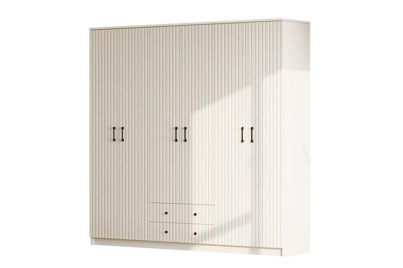 Ivon Garderob 210x184 cm - Matt Vit - Förvaring - Sko- & klädförvaring - Garderober & garderobssystem