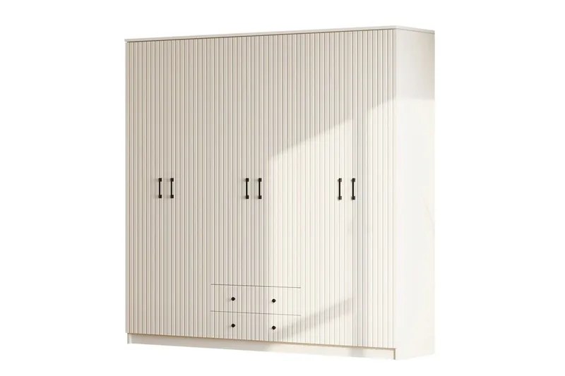 Ivon Garderob 210x210 cm - Matt Vit - Förvaring - Sko- & klädförvaring - Garderober & garderobssystem