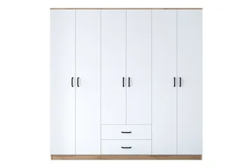 Jagdesh Garderob 210x210 cm Brun/Vit - Hanah Home - Förvaring - Sko- & klädförvaring - Garderober & garderobssystem