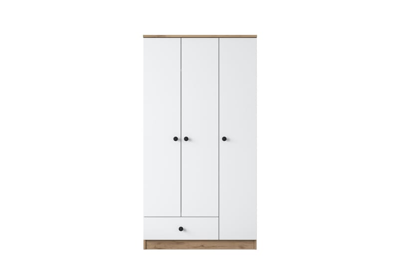JAIN Garderob 90x170 cm Brun/Vit - Förvaring - Sko- & klädförvaring - Garderober & garderobssystem