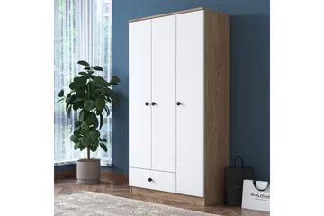 Jain Garderob 90x170 cm Brun/Vit - Hanah Home - Förvaring - Sko- & klädförvaring - Garderober & garderobssystem