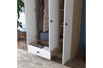 Jain Garderob 90x170 cm Brun/Vit - Hanah Home - Förvaring - Sko- & klädförvaring - Garderober & garderobssystem