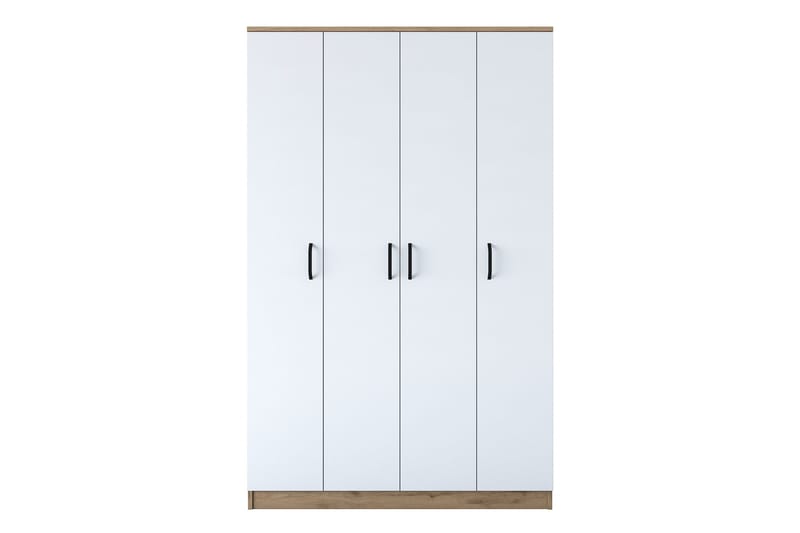 Jaioni Garderob 120x190,8 cm Brun/Vit, Hanah Home