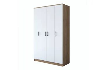 Jaioni Garderob 120x190,8 cm Brun/Vit - Hanah Home - Förvaring - Sko- & klädförvaring - Garderober & garderobssystem