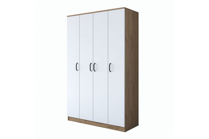 Jaioni Garderob 120x190,8 cm Brun/Vit - Hanah Home - Förvaring - Sko- & klädförvaring - Garderober & garderobssystem