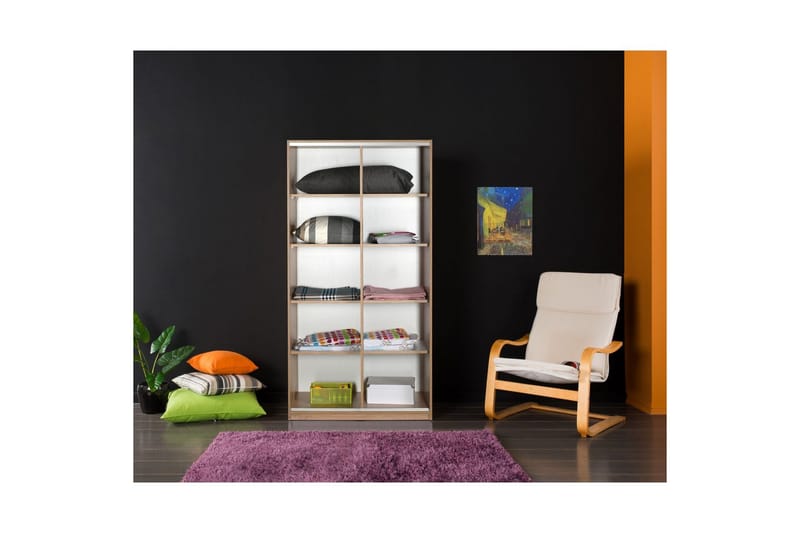 Jovel Garderob 94x182 cm - Vit/Korallrosa - Förvaring - Sko- & klädförvaring - Garderober & garderobssystem