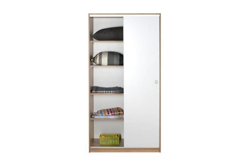 Jovel Garderob 94x182 cm - Vit/Korallrosa - Förvaring - Sko- & klädförvaring - Garderober & garderobssystem
