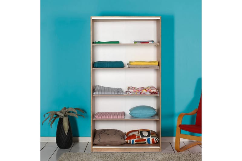 Jovel Garderob 94x182 cm - Vit/Korallrosa - Förvaring - Sko- & klädförvaring - Garderober & garderobssystem