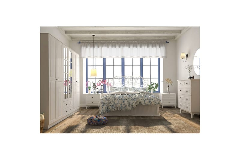 Jovric Garderob 210x184 cm - Matt Vit - Förvaring - Sko- & klädförvaring - Garderober & garderobssystem