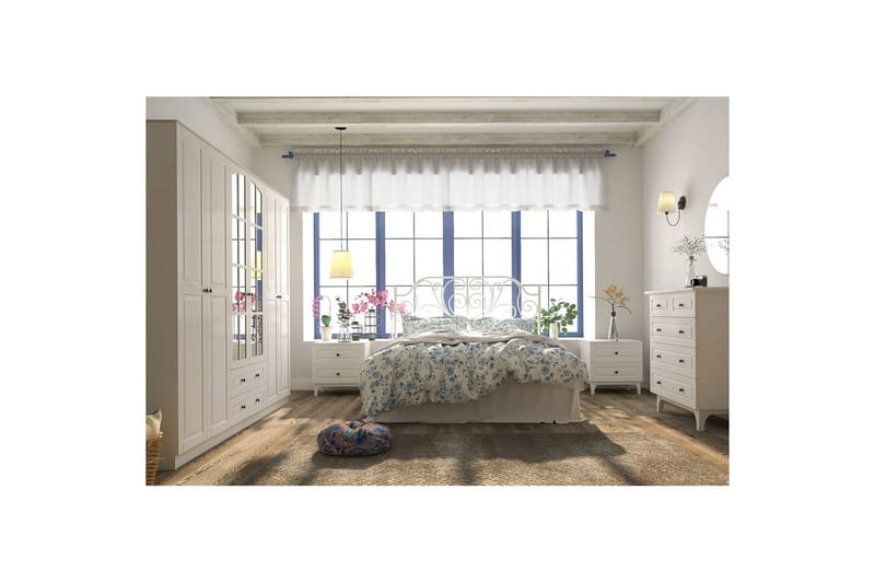 Jovric Garderob 210x210 cm - Matt Vit - Förvaring - Sko- & klädförvaring - Garderober & garderobssystem