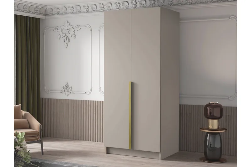 Julissa Garderob 100 cm - Kashmir/Guld - Förvaring - Sko- & klädförvaring - Garderober & garderobssystem