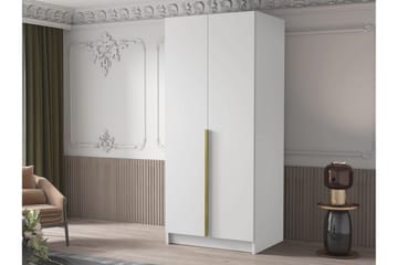 Julissa Garderob 100 cm - Vit/Guld - Förvaring - Sko- & klädförvaring - Garderober & garderobssystem