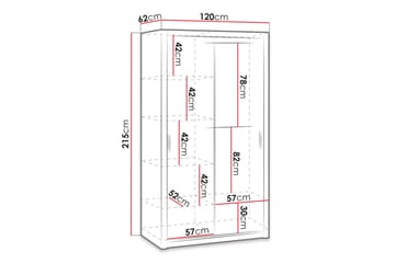 Julissa Garderob 120 cm i Ljust Trä - Beige - Förvaring - Sko- & klädförvaring - Garderober & garderobssystem