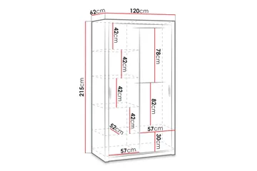 Julissa Garderob 120 cm - Natur - Förvaring - Sko- & klädförvaring - Garderober & garderobssystem