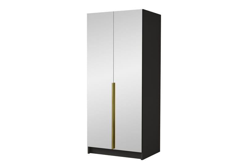 Julissa Garderob med Spegel 100 cm - Svart/Guld - Förvaring - Sko- & klädförvaring - Garderober & garderobssystem