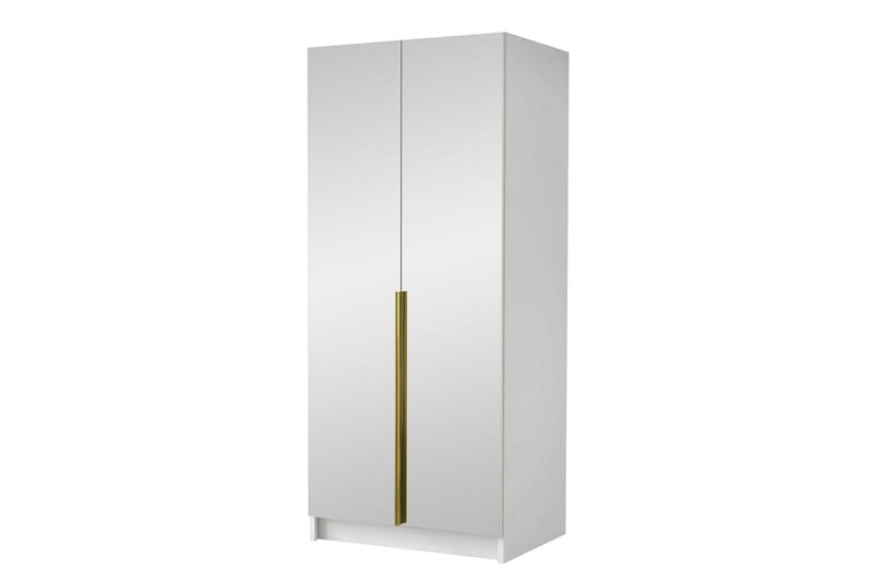 Julissa Garderob med Spegel 100 cm, Vit/Guld