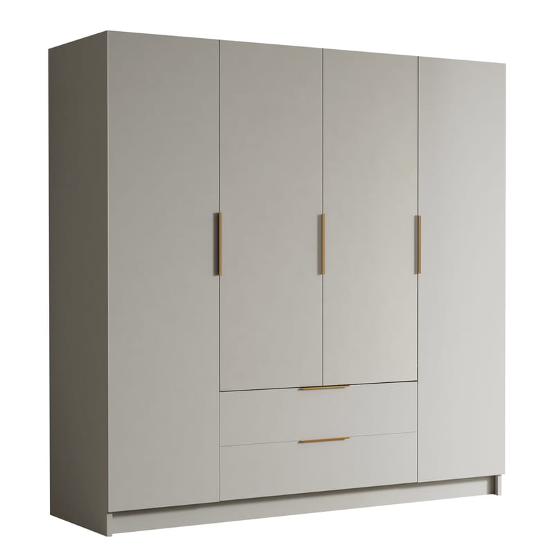 Kelros Garderob 200x216 cm - Beige - Förvaring - Sko- & klädförvaring - Garderober & garderobssystem