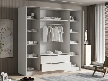 Kelros Garderob 200x216 cm - Brun - Förvaring - Sko- & klädförvaring - Garderober & garderobssystem