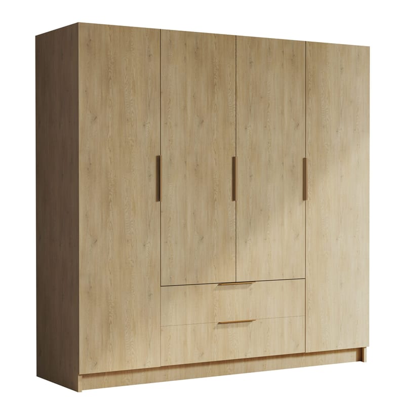 Kelros Garderob 200x216 cm i Trä, Beige