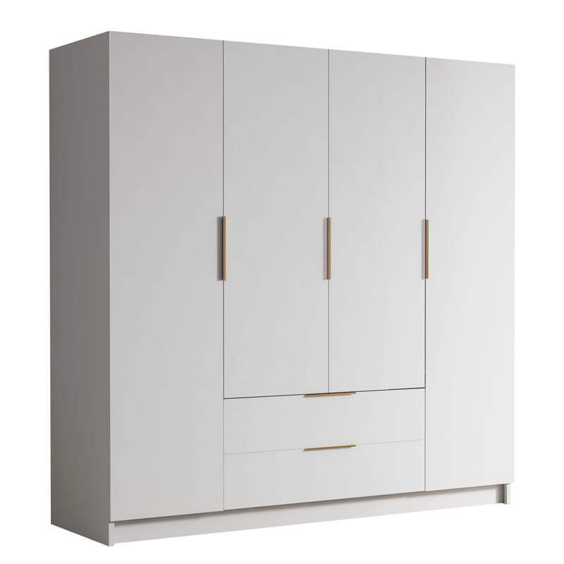 Kelros Garderob 200x216 cm, Vit