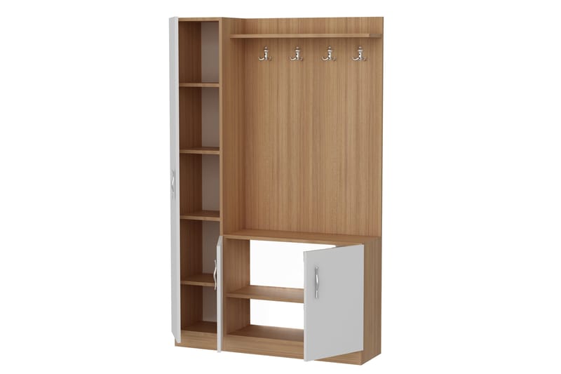 Decorotika Hallförvaring - Vit/Teak - Möbler - Hall & entré - Möbelset för hall & entré