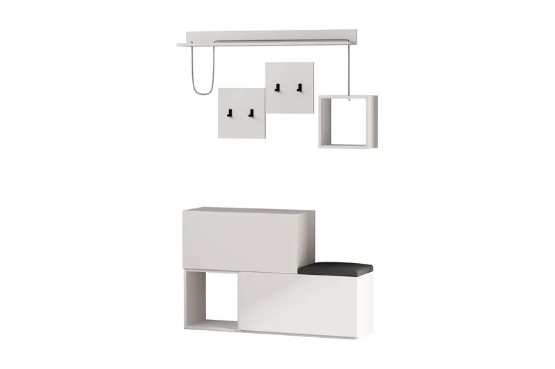 Homitis Hallförvaring - Vit - Möbler - Hall & entré - Möbelset för hall & entré