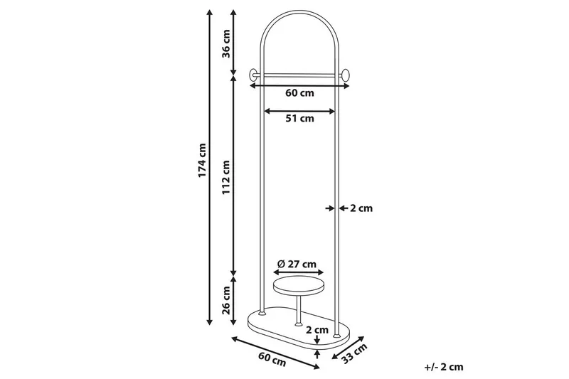 Klädhängare Hardin - Förvaring - Sko- & klädförvaring - Klädhängare - Klädställning