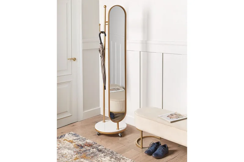 Klädhängare med spegel Lorena - Förvaring - Sko- & klädförvaring - Klädhängare - Klädställning
