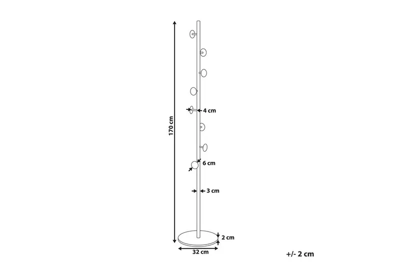 Klädhängare Notus Guld/vit - Guld/vit - Förvaring - Sko- & klädförvaring - Klädhängare - Klädställning